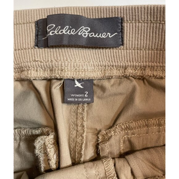 Eddie Bauer Womens Size 2 Tan Brown Lightweight Cuffed Straight Chino Pants - Picture 8 of 11